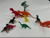Plastik Oyuncak Dinozor Seti Dinozorlar 10 Parça Dinazor Çok Renkli Hayvan Figürü thumbnail 3
