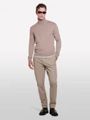 Sisley   Erk_Pamuk Karışımlı Dar Kesim Chino Pantolon Erkek Açık Kahve Pantolon - 324A4JGCSF04W thumbnail 4