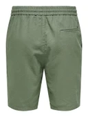 Only & Sons   ONSLINUS 0007 COT LIN SHORTS NOOS Erkek Yeşil Şort - 22024967 thumbnail 2
