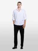 Sisley   %100 Pamuk Rahat Kesim Yüksek Bel Pantolon Erkek Siyah Pantolon - 324A4WMDSF047 thumbnail 3