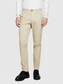 Sisley   Streç Pamuklu Kemer Delikli Slim Fit Denim Chino Pantolon Erkek Pembe Pantolon - 324P4HJTSF03N thumbnail 4