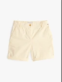 Tommy Hilfiger   CO BLEND GMD CHINO SHORT Kadın Sarı Şort - WW0WW42457 thumbnail 4