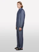 Sisley   Keten Karışımlı Büzgü İpli Cepli Jogger Pantolon Erkek Mavi Pantolon - 325P4NZVSF05A thumbnail 3