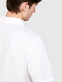 Keten Pamuk Karışımlı Pileli Regular Fit Kısa Kollu Gömlek Erkek Beyaz Gömlek - 324P59A2SQ03K thumbnail 1