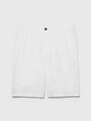 Sisley   %100 Keten Slim Fit Bermuda Şort Erkek Kırık Beyaz Şort - 324P4AGHS9010 thumbnail 6