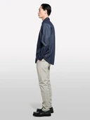 %100 Pamuk Klasik Yaka Relax Fit Gömlek Erkek Buz mavisi Gömlek - 325P5UTXSQ04H thumbnail 3