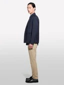 Sisley   Streç Pamuklu Logo Detaylı Slim Fit Chino Pantolon Erkek Mavi Pantolon - 325P4WOSSF053 thumbnail 2