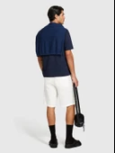 Sisley   %100 Keten Slim Fit Bermuda Şort Erkek Beyaz Şort - 325P4AGHS9010 thumbnail 3