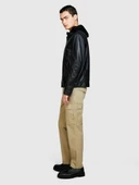 Sisley   Streç Pamuklu Kemer Delikli Yama Cepli Dar Paça Pantolon Erkek Mavi Pantolon - 324P4H2FSF03P thumbnail 3