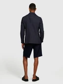 Sisley   %100 Keten Slim Fit Bermuda Şort Erkek Lacivert Şort - 324P4AGHS9010 thumbnail 5