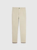 Sisley   Streç Pamuklu Kemer Delikli Slim Fit Denim Chino Pantolon Erkek Pembe Pantolon - 324P4HJTSF03N thumbnail 2