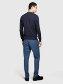 Sisley   Streç Pamuklu Kemer Delikli Yanları Cepli Pantolon Erkek Beyaz Pantolon - 324P4LAGSF03M thumbnail 2