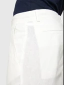 Sisley   %100 Keten Slim Fit Bermuda Şort Erkek Beyaz Şort - 325P4AGHS9010 thumbnail 5