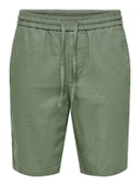 Only & Sons   ONSLINUS 0007 COT LIN SHORTS NOOS Erkek Yeşil Şort - 22024967 thumbnail 1