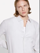 Sisley   Keten Karışımlı Çizgili Regular Fit Gömlek Erkek Kahve Gömlek - 325P51FCSQ03G thumbnail 5