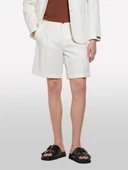 Sisley   %100 Pamuk Yırtmaç Detaylı Regular Fit Bermuda Şort Erkek Krem Şort - 325P4GJ0S9018 thumbnail 1