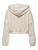 ONLSCARLETT LIFE LS ZIP HOOD SWT NOOS Kadın Gri Sweatshirt - 15346449 thumbnail 2