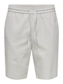 Only & Sons   ONSLINUS 0007 COT LIN SHORTS NOOS Erkek Gri Şort - 22024967 thumbnail 1