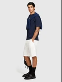 Sisley   %100 Keten Slim Fit Bermuda Şort Erkek Beyaz Şort - 325P4AGHS9010 thumbnail 2