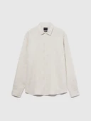 %100 Keten Regular Fit Gömlek Erkek Gri Gömlek - 324P5BKUSQ029 thumbnail 6