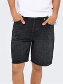 Only & Sons   ONSEDGE BLACK 2047 TAI DNM SHORTS NOOS Erkek Siyah Şort - 22032047 thumbnail 6