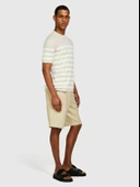 Sisley   %100 Keten Slim Fit Bermuda Şort Erkek Bej Şort - 325P4AGHS9010 thumbnail 3