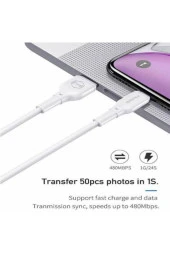 Mcdodo TypeC Qc 4.0 Hızlı Şarj Data Kablo 1.2M Beyaz CA-7280 thumbnail 2