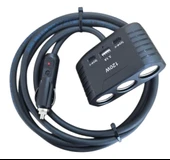 Araç Çakmak Uzatma Kablosu Çakmaklık Çoklayıcı  USB, Type-C çıkışlı 12 Volt 10 Amper 120 WAT 2 X1,5mm TTR Bakır 2 Mt-Siyah-YK-OT732 thumbnail 1