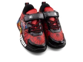 Çocuk Spider Temalı Işıklı Spor Ayakkabı – Kırmızı –siyah Rahat ve Kaymaz Taban thumbnail 2