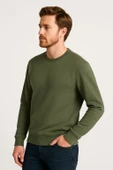 Basic Bisiklet Yaka Relaxed Regular Erkek Sweatshirt - 7478 thumbnail 8