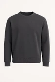 Basic Bisiklet Yaka Relaxed Regular Erkek Sweatshirt - 7478 thumbnail 11