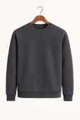 Basic Bisiklet Yaka Relaxed Regular Erkek Sweatshirt - 7478 thumbnail 12
