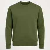 Basic Bisiklet Yaka Relaxed Regular Erkek Sweatshirt - 7478 thumbnail 5