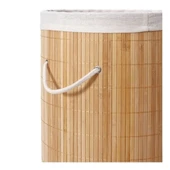 Decohandy Yuvarlak Bambu Kirli Sepeti thumbnail 2