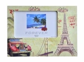 Decotown Eyfel Kulesi Şekilli Ahşap Fotoğraf Resim Koyma Çerçevesi thumbnail 2