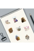 Çılgın Kediler Macbook Notebook Tablet Telefon Ajanda Laptop Defter Sticker Seti thumbnail 4