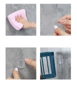 Yapışkanlı Çok Fonksiyonlu Banyo Organizeri Beyaz thumbnail 4