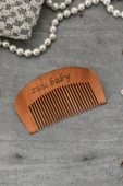 Bebek Tarağı Ve  Ahşap Tarak 2 li Set  %100 Keçi Kılından T1 thumbnail 4