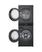 LG WashTower W4W8BVKKZHM 12 KG Yıkamalı 10 KG 2’si 1 Arada Ortak Panelli Çamaşır Makinesi - Inox thumbnail 3