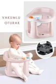 Bebek Banyo Oturağı - Vakum Tabanlı Bebek Mama Oturağı - Bel Destekli Vakumlu Mama,pudra thumbnail 3