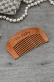 Bebek Tarağı Ve  Ahşap Tarak 2 li Set  %100 Keçi Kılından T1 thumbnail 7
