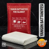Yangın Söndürme Battaniyesi 150 x 180 cm CE Sertifikalı thumbnail 2