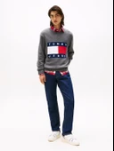 TJM REG MELANGE FLAG SWEATER Erkek Gri Kazak - DM0DM22105 thumbnail 3