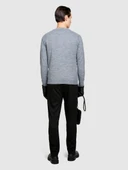 Yün Karışımlı V Yaka Kazak Erkek Siyah Kazak - 323A107GS102O thumbnail 7