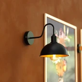 RİOLİGHT VİNTAGE,RUSTİK,RETRO SİYAH METAL OTEL,CAFE,ODAKLAR İÇİN DUVAR APLİK ŞAPKA ÇAPI:23CM thumbnail 1