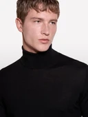 Yün Karışımlı Slim Fit Kazak Erkek Siyah Kazak - 324A11BAS200A thumbnail 3