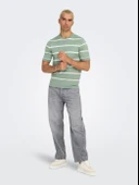 ONSWYLER LIFE REG 14 SS STRIPED KNIT Erkek Yeşil Kazak - OS22032764 thumbnail 6