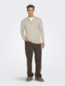 ONSWYLER LIFE REG 14 HALF ZIP POLO KNIT Erkek Gray Kazak - 22034225 thumbnail 7