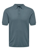 ONSWYLER LIFE REG 14 SS POLO KNIT NOOS Erkek Mavi Kazak - 22022219 thumbnail 1