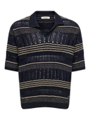 ONSKARLOS RLX SS RESORT POLO KNIT Erkek Mavi Kazak - 22033570 thumbnail 1